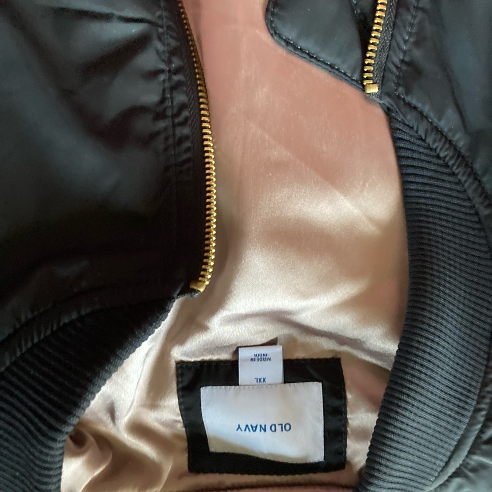 Satin black bomber jacket!
